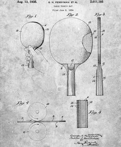 PP250-Slate Ping Pong Paddle Patent Poster