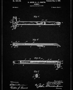 PP255-Vintage Black Dispensing Hammer Patent Poster