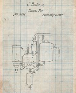 PP256-Antique Grid Parchment Pasteurized Milk Patent Poster