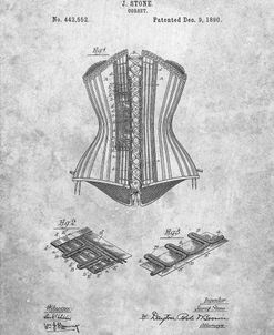 PP259-Slate Corset Patent Poster