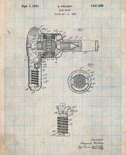PP265-Antique Grid Parchment Vintage Hair Dryer Patent Poster