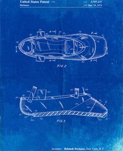 PP267-Faded Blueprint Ballet Slipper Patent Poster