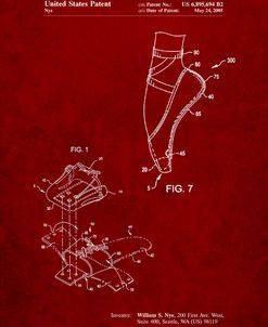 PP268-Burgundy Ballet Shoe Patent Poster