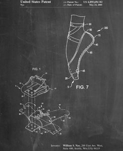 PP268-Chalkboard Ballet Shoe Patent Poster