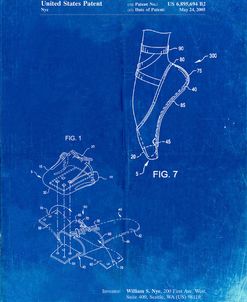 PP268-Faded Blueprint Ballet Shoe Patent Poster
