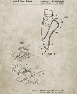 PP268-Sandstone Ballet Shoe Patent Poster