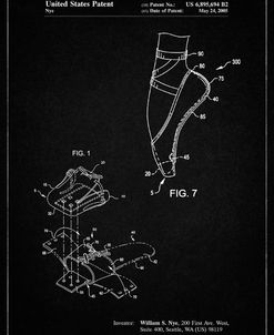 PP268-Vintage Black Ballet Shoe Patent Poster