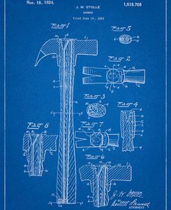 PP275-Blueprint Claw Hammer Patent Poster
