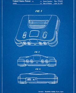 PP276-Blueprint Nintendo 64 Patent Poster