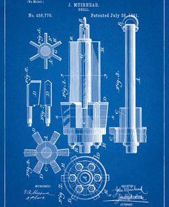 PP280-Blueprint Mining Drill Tool 1891 Patent Poster