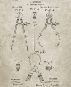 PP285-Sandstone Calipers and Dividers Patent Poster