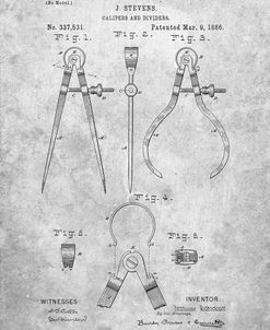 PP285-Slate Calipers and Dividers Patent Poster