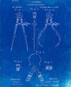 PP285-Faded Blueprint Calipers and Dividers Patent Poster