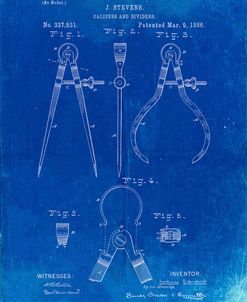 PP285-Faded Blueprint Calipers and Dividers Patent Poster