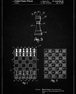 PP286-Vintage Black Speed Chess Game Patent Poster