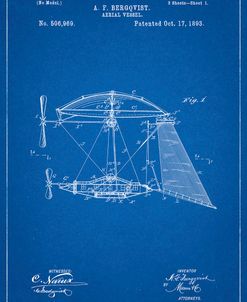 PP287-Blueprint Aerial Vessel Side View Patent Poster
