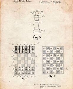 PP286-Vintage Parchment Speed Chess Game Patent Poster