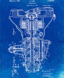 PP289-Faded Blueprint Henry Ford Transmission Patent Poster