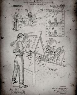 PP293-Faded Grey Cartoon Method Patent Poster