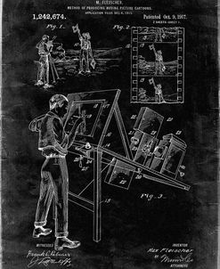 PP293-Black Grunge Cartoon Method Patent Poster