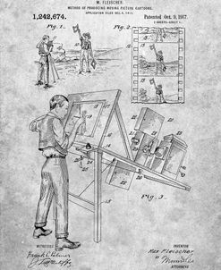 PP293-Slate Cartoon Method Patent Poster