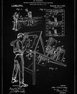 PP293-Vintage Black Cartoon Method Patent Poster