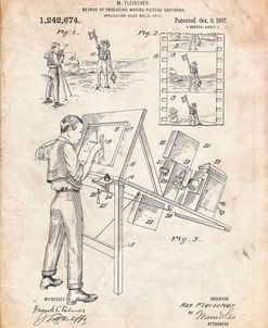 PP293-Vintage Parchment Cartoon Method Patent Poster
