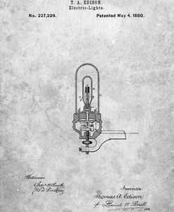 PP296-Slate Edison Light Bulb Poster