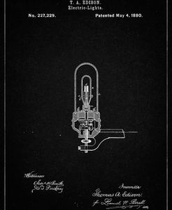 PP296-Vintage Black Edison Light Bulb Poster