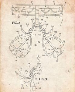 PP297-Vintage Parchment Rock Climbing Harness Patent Poster