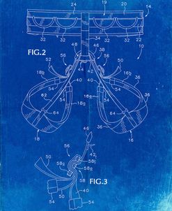 PP297-Faded Blueprint Rock Climbing Harness Patent Poster
