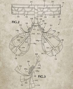 PP297-Sandstone Rock Climbing Harness Patent Poster