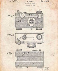 PP299-Vintage Parchment Argus C Camera Patent Poster