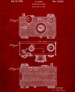 PP299-Burgundy Argus C Camera Patent Poster