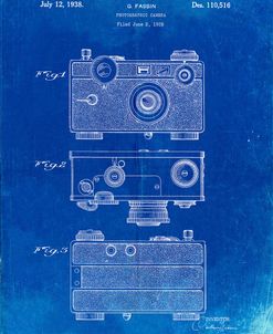 PP299-Faded Blueprint Argus C Camera Patent Poster