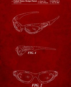 PP324-Burgundy Oakley Sunglasses Patent Poster