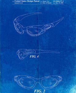 PP324-Faded Blueprint Oakley Sunglasses Patent Poster