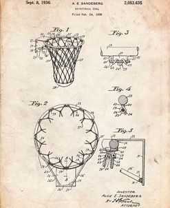 PP323-Vintage Parchment Golden Gate Bridge Main Tower Patent Poster