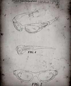 PP324-Faded Grey Oakley Sunglasses Patent Poster
