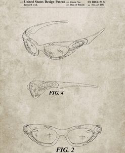 PP324-Sandstone Oakley Sunglasses Patent Poster