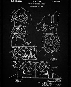 PP325-Vintage Black Bathing Suit 1940 Poster