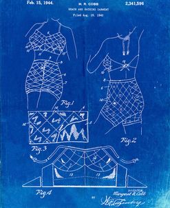 PP325-Faded Blueprint Bathing Suit 1940 Poster