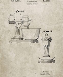 PP337-Sandstone KitchenAid Mixer Patent Poster