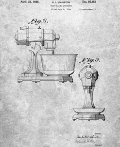 PP337-Slate KitchenAid Mixer Patent Poster