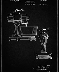 PP337-Vintage Black KitchenAid Mixer Patent Poster