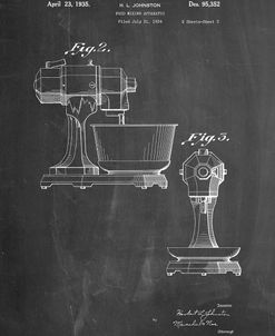 PP337-Chalkboard KitchenAid Mixer Patent Poster