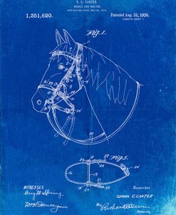 PP338-Faded Blueprint Bridle and Halter Patent Poster