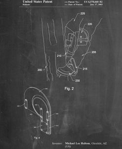 PP340-Chalkboard Pole Climber Knee Pads Patent Poster