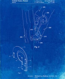 PP340-Faded Blueprint Pole Climber Knee Pads Patent Poster