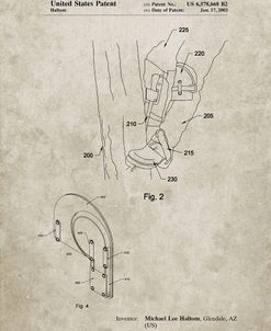 PP340-Sandstone Pole Climber Knee Pads Patent Poster